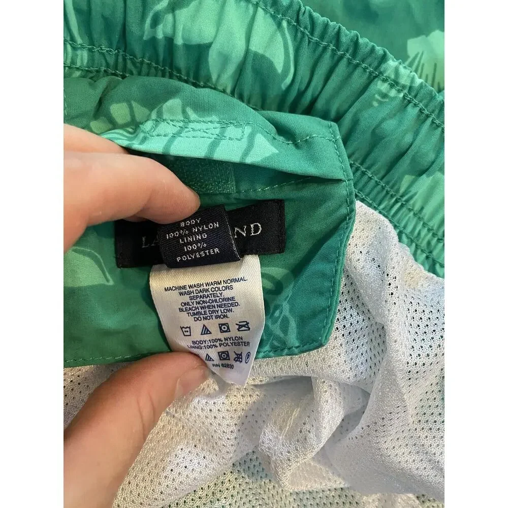 LANDS END Bathing Suit Mens Size XL 40-42 Beach Vacation Coastal Swim Pockets